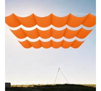 Tenda Parasole a Onda Retrattile 550 x 460 cm Impermeabile Vele Parasole con Occhielli Resistente Agli Strappi per Patio, Terrazza, Giardino, Veranda, Protezione Esterna, Arancione