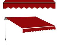 Tenda parasole a scomparsa, 5 x 1,5/5 x 2/5 x 2,5/5 x 3 m, impermeabile, per esterni, per terrazze, balconi, terrazze, finestre e porte, perfetta per cortili e protezione solare