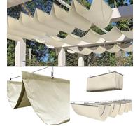 Tenda parasole a scomparsa, impermeabile, per giardino, terrazza e terrazza, protezione UV, ideale per spazi esterni