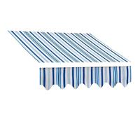 Tenda parasole a strisce retrattile, in tessuto, di ricambio, protezione UV, resistente alle intemperie, per spazi domestici e commerciali (700 x 300 cm)