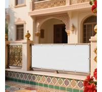Tenda Parasole a Vela 230 x 230 cm Pes Poliestere Impermeabile Rettangolare Telo Ombra Vela Ombreggiante Protezione Raggi UV per Esterno per Giardino, Balcone, Bianco