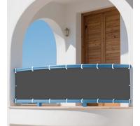 Tenda Parasole a Vela 80 x 130 cm Protezione Raggi UV Facile da Installare Rete Parasole Antipioggia, Antivento e Resistente Al Sole per Giardino, Terrazzo e Piscina, Grigio Scuro