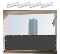 Tenda Parasole a Vela Giardino 104 x 260 cm Protezione Solare Raggi UV Ombreggiante Impermeabile Impermeabile/Antivento/Protezione UV Terraza, Jardín, Balcón, Camping, Grigio Scuro
