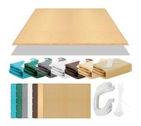 Tenda Parasole a Vela Giardino 320 x 350 cm Protezione UV 98% Tende per Pergolato con Corde e Occhiello per Esterno Terrazzo Balcone Giardino, Color Crema