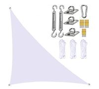 Tenda parasole a vela, impermeabile, con kit di fissaggio e 3 corde, per verande esterne ad angolo retto