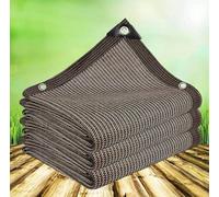 Tenda parasole a vela per esterni, per patio, traspirante, resistente agli strappi, con bordo rinforzato in rete, resistente agli strappi, per giardino, serra, patio, rete per la privacy, marrone, 5 x