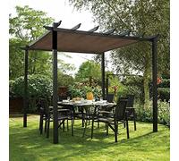 Tenda parasole a vela per giardino, per patio, 90% protezione solare, rete ombreggiante per pergola, rete per la privacy, per giardino, pergola, piante, balcone, cortile, marrone, 6 x 6 m