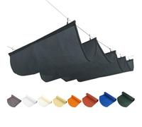 Tenda parasole a vela retrattile con kit di montaggio per pergola esterna, resistente ai raggi UV, ideale per la stanza del sole e l'ombra del cortile