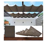 Tenda parasole a vela retrattile, impermeabile, resistente alla pioggia, ai raggi UV, con kit di montaggio, per esterni, pergola, patio, portico, giardino, 68 misure (1,4 x 8 m)
