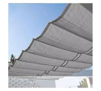 Tenda parasole avvolgibile ondulata, a forma di U, per esterni, protezione dai raggi UV, per giardino e patio (0,8 m x 3 m)