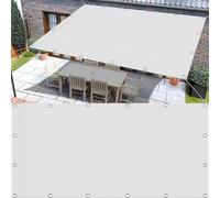 Tenda parasole bianca, 2 x 2 m, resistente ai raggi UV, impermeabile, con corde fisse, per giardino, patio, campeggio, protezione solare perfetta per spazi esterni