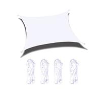 Tenda parasole bianca, 3 x 5 m, impermeabile, protezione UV, baldacchino per giardino, patio, pergola, riparo esterno, tenda, cortile, gazebo, parasole durevole per una maggiore vita all'aperto