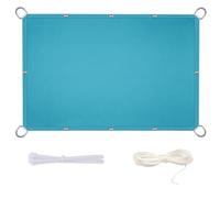 Tenda parasole blu, 1,4 x 2,8 m, protezione UV, impermeabile, per patio, piscina, facile installazione, tessuto resistente, perfetto per l'ombra estiva