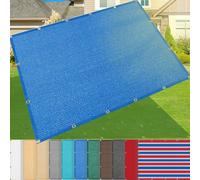 Tenda parasole blu, 4 m x 5 m, 185 g/m², protezione UV con occhielli, tasso di ombreggiatura del 95%, per cortili, serre, piscine e giardini, protezione solare in HDPE