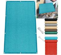 Tenda parasole blu cielo 400 x 650 cm, protezione UV e vento, con occhielli, include kit di montaggio e corde per giardino, balcone, patio, uso esterno, soluzione parasole