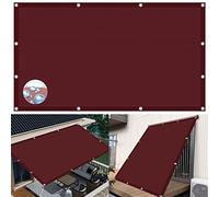Tenda parasole con protezione UV 98% resistente al vento, 3 x 6,5 m, per patio, giardino, uso esterno, corda inclusa, colore vino rosso