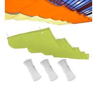 Tenda parasole con protezione UV regolabile, 1,5 volte, impermeabile, con occhielli, design arrotolabile, per esterni, pergola, giardino, balcone, beige chiaro, blocco UV 95%