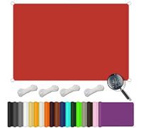 Tenda parasole da 3,5 x 7 m, 95% protezione dai raggi UV, resistente alle intemperie, baldacchino in poliestere, ideale per patio, balcone, giardino, colore rosso