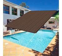 Tenda parasole da esterno 2 x 9,5 m, protezione UV 95%, per vasca idromassaggio, include kit di montaggio, colore marrone, ideale per pergola e patio