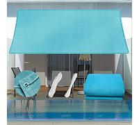 Tenda Parasole Da Esterno, Rettangolare, 1,5X8 M, Impermeabile, Colore Azzurro Cielo, per Giardino E Patio, con Protezione Uv Al 95% E Ombreggiatura Al 98%, Ideale per Il Cortile, con Fascet