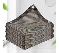 Tenda parasole da giardino in tessuto con occhielli anti-invecchiamento, rete traspirante, per giardino, serra, patio, rete per la privacy, marrone, 5 x 6 m