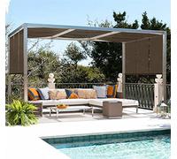 Tenda parasole da giardino, protezione UV 90%, resistente agli strappi, per serre e terrazze, disponibile nelle misure 3 x 4, 3 x 5, 4 x 4, 4 x 5, colore marrone, ideale per uso esterno