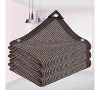 Tenda parasole da giardino quadrata, in tessuto, rete per ombreggiatura, rete ombreggiante rinforzata, per ombreggiatura, telone a rete, pergolato, rete per la privacy, marrone, 2 x 5 m