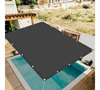 Tenda parasole da giardino resistente e impermeabile, 3 x 5,5 m, blocco UV al 98%, per serre e piante, colore grigio scuro, include 4 corde per una facile installazione