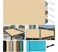 Tenda parasole da giardino, traspirante, resistente alle intemperie, 4,4 x 4,4 m, resistente agli strappi e alla ruggine, con occhielli, per patio, pergola, balcone, colore: giallo sabbia