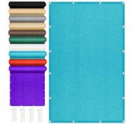 Tenda parasole di alta qualità, 500 x 520 cm, in HDPE, resistente e traspirante, copertura rettangolare per esterni, per giardino, patio, resistente al calore, colore azzurro cielo