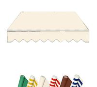 Tenda parasole di ricambio beige resistente e impermeabile, per esterni, balcone, giardino e terrazza, 6 x 3 m, copertura in tessuto per tutte le condizioni atmosferiche