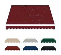 Tenda parasole di ricambio in tessuto impermeabile, per patio e balcone, 3,5 m, 4,5 m, 5 m, telaio non incluso (rosso, 5 x 2 m)
