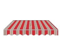 Tenda parasole di ricambio per esterni, impermeabile, in poliestere, resistente agli strappi, con mantovana, per balcone e giardino, misura grande, 500 x 300 cm