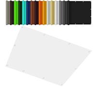 Tenda parasole di ricambio, personalizzabile, 100 x 100 cm, con bordi dritti, con corde fisse, per giardino, patio e campeggio, colore bianco