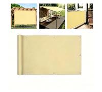 Tenda parasole esterna per balcone e terrazzo - 1.1x4.5M Giallo chiaro - paravento impermeabile anti UV, schermo isolante resistente alle intemperie per giardino, pergola e spazio verde
