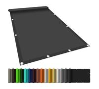 Tenda parasole grigio scuro, 130 x 480 cm, protezione UV, impermeabile, con occhielli e corde di montaggio, per patio, balcone, campeggio e uso esterno.