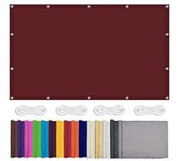 Tenda parasole impermeabile, 1,5 x 2,2 m, rettangolare, protezione UV al 98%, per esterni, giardino, patio, pergola e feste in cortile, include corda inclusa, colore vino rosso