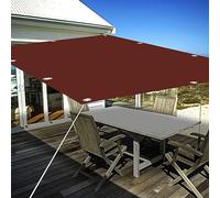 Tenda parasole impermeabile, 1,5 x 3,2 m, protezione UV al 95%, resistente, con corde, per balcone e patio, colore rosso ruggine, perfetta per spazi esterni