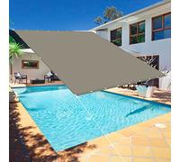 Tenda parasole impermeabile, 1,5 x 3,6 m, protezione UV per esterni, rettangolare, per giardino, patio, balcone, barca, 98% blocco UV, colore: cachi