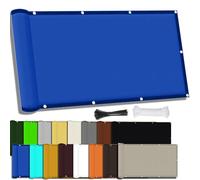 Tenda parasole impermeabile, 1,5 x 5 m, rettangolare, protezione UV 95%, per patio e giardino, include 1 corda da 1 m (blu)