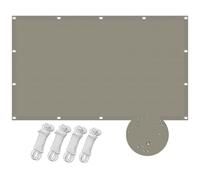 Tenda parasole impermeabile, 1,7 x 4 m, protezione UV, resistente agli strappi, con occhielli e corde, per giardino, balcone, pergola, resistente alle intemperie, colore marrone