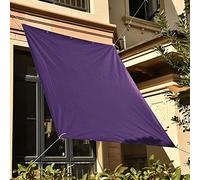 Tenda parasole impermeabile, 1,8 x 3,8 m, protezione UV al 98%, per patio, giardino e terrazza, vela viola con corda per una facile installazione, soluzione parasole per esterni