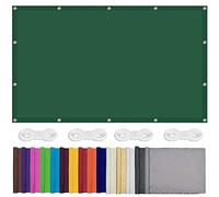 Tenda parasole impermeabile, 1,8 x 4 m, protezione UV al 98%, impermeabile, con corda da 1,5 m per giardino, patio, cortile e garage, colore verde scuro