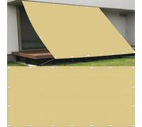 Tenda parasole impermeabile, 1,9 x 2,3 m, rettangolare, protezione dai raggi UV, per patio, padiglione, resistente alle intemperie, in poliestere, per campeggio e terrazza, colore giallo sabbia