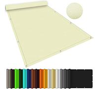Tenda parasole impermeabile, 1 x 1,2 m, 98% resistente ai raggi UV, per esterni, antivento, per patio e terrazza, colore beige sabbia, perfetta per giardino e terrazza