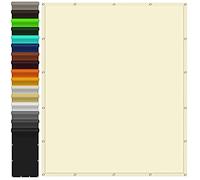 Tenda parasole impermeabile, 1 x 1,2 m, protezione UV, per giardino, terrazza, campeggio e uso esterno, resistente al vento, colore beige