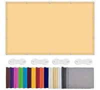 Tenda parasole impermeabile, 2,5 x 3 m, quadrata, blocco UV 98%, resistente ombra per cortile e prato, include corde gratuite, colore beige per la protezione del patio