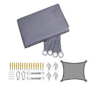 Tenda parasole impermeabile, 2 x 3 m/4 x 6 m, protezione UV per giardino e patio, include corda e kit di ferramenta, telo parasole rettangolare per esterni, colore grigio