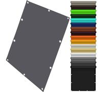 Tenda parasole impermeabile, 200 x 290 cm, protezione dai raggi UV, rettangolare, per balcone e terrazza, protezione da esterni, con legacci, colore grigio scuro, resistente alle intemperie