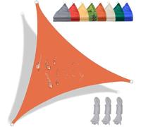 Tenda parasole impermeabile, 3,6 x 3,6 x 3,6 m, triangolare, protezione UV al 98%, per giardino, spiaggia, piscina e cortile